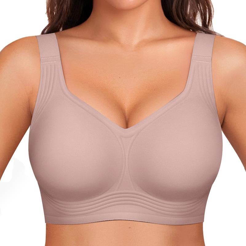 OEAK Women Jelly Bras Wirefree Full Coverage No Underwire Everyday Bras Comfortable Wireless Padded Tshirt Bra