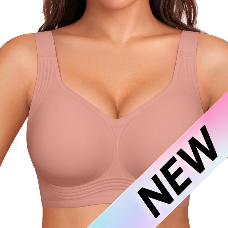 OEAK Women Jelly Bras Wirefree Full Coverage No Underwire Everyday Bras Comfortable Wireless Padded Tshirt Bra