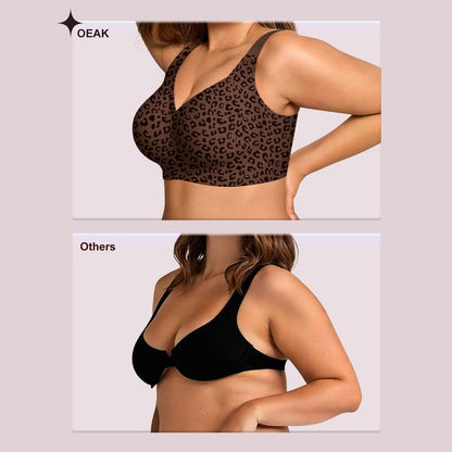 OEAK Women Jelly Bras Wirefree Full Coverage No Underwire Everyday Bras Comfortable Wireless Padded Tshirt Bra