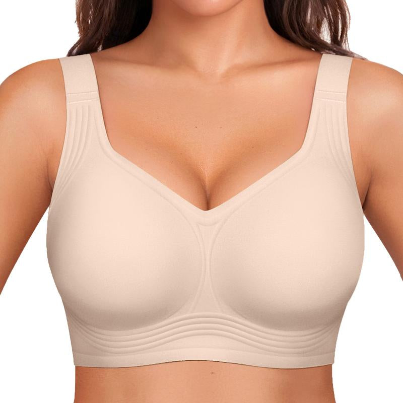 OEAK Women Jelly Bras Wirefree Full Coverage No Underwire Everyday Bras Comfortable Wireless Padded Tshirt Bra