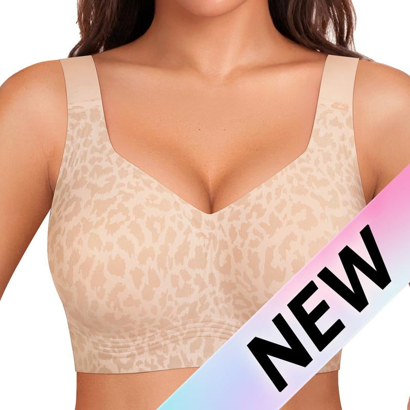 OEAK Women Jelly Bras Wirefree Full Coverage No Underwire Everyday Bras Comfortable Wireless Padded Tshirt Bra